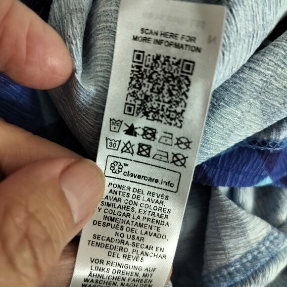 4682) Asos Design Blue Check Puff Sleeve Trapeze Maxi Dress Size 8 - Picture 9 of 9